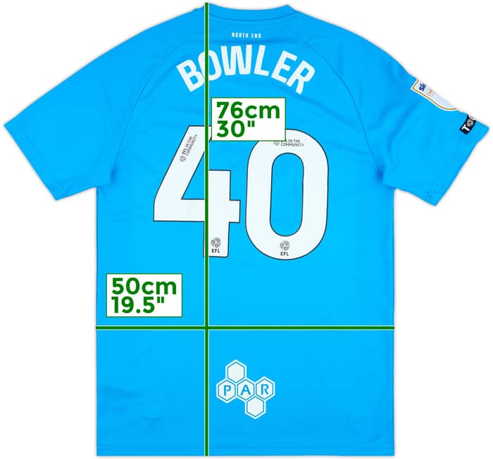 2024-25 Preston North End Match Issue Away Shirt Bowler #40