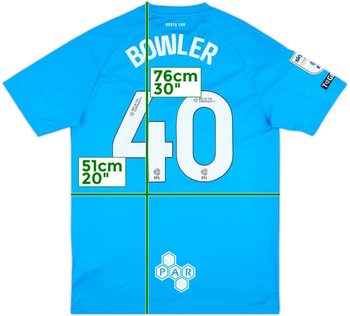 2024-25 Preston North End Match Issue Away Shirt Bowler #40