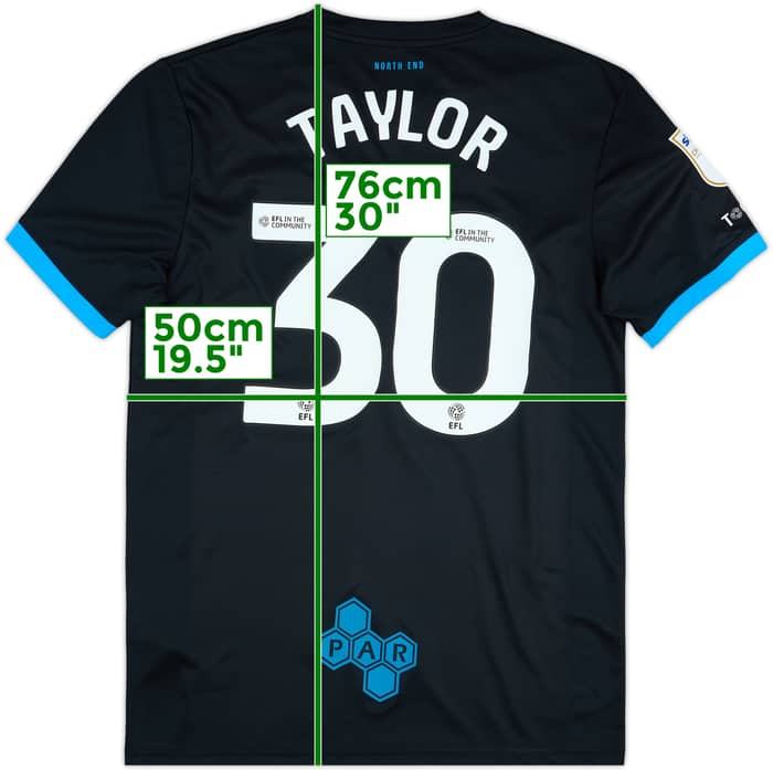 2024-25 Preston North End Match Issue Third Shirt Taylor #30