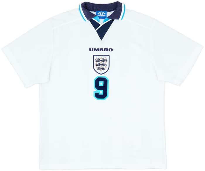 1995-97 England Home Shirt Shearer #9 - 9/10 - (XL)