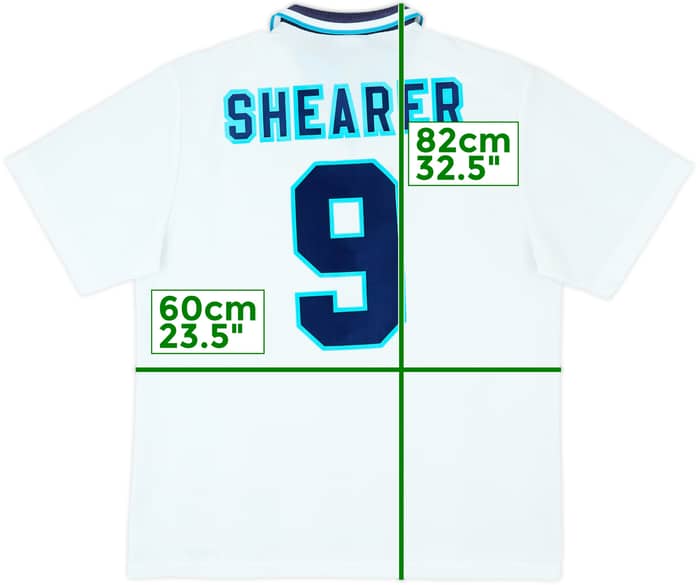 1995-97 England Home Shirt Shearer #9 - 9/10 - (XL)