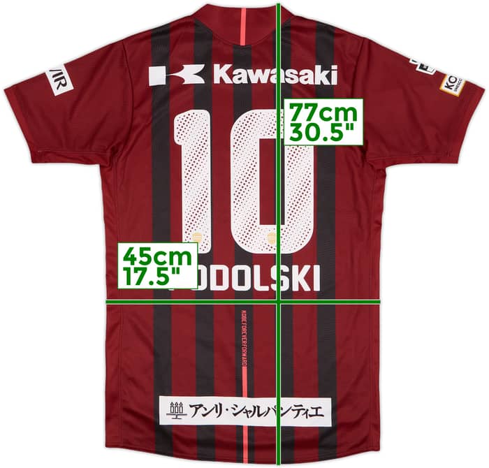 2017 Vissel Kobe Home Shirt Podolski #10 - 9/10 - (XL)
