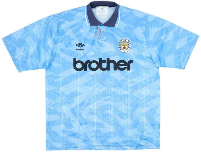 1991-93 Manchester City Home Shirt - 6/10 - (XXL)