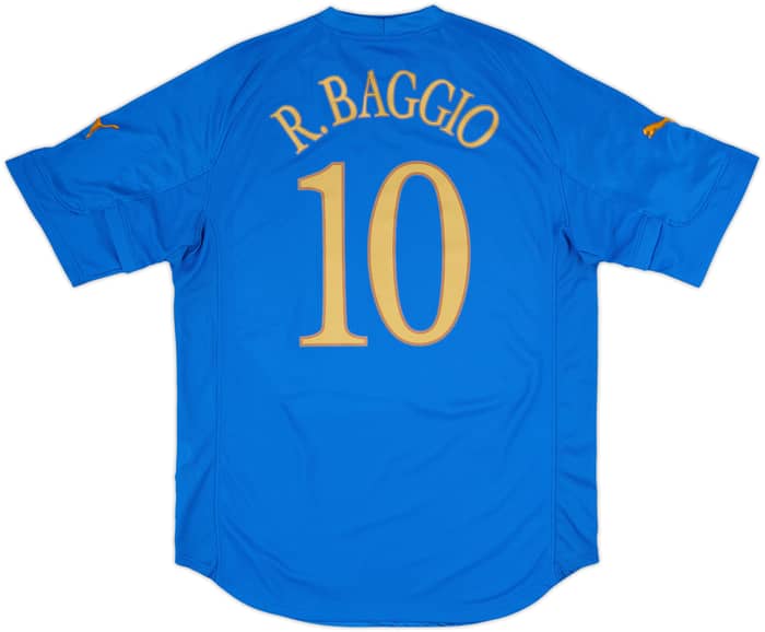 2004-06 Italy Home Shirt Baggio #10 - 8/10 - (XL)