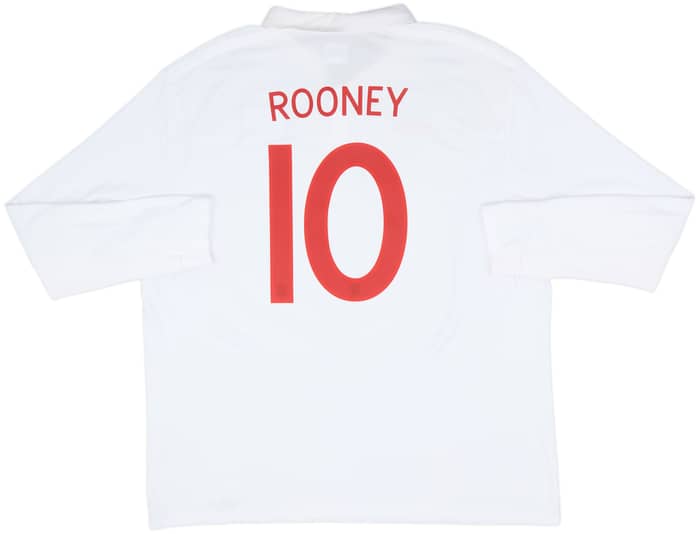 2010-11 England Home L/S Shirt Rooney #10 - 9/10 - (3XL)