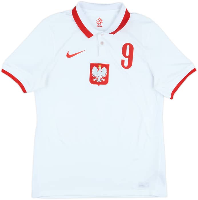 2020-21 Poland Home Shirt Lewandowski #9 - 8/10 - (XL)