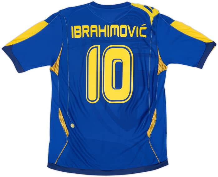 2006-08 Sweden Away Shirt Ibrahimovic #10 - 6/10 - (M)