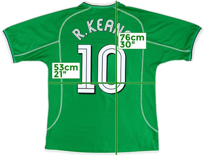 2001-03 Ireland Home Shirt R.Keane #10 - 6/10 - (L)