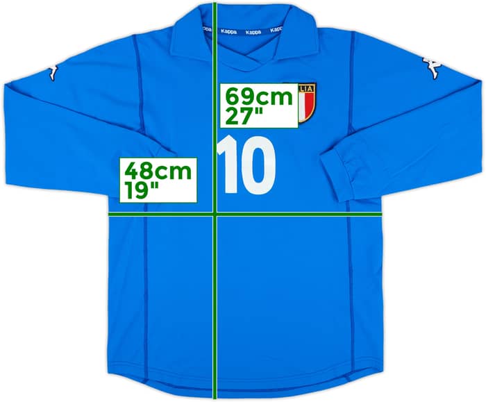 2001 Italy Women's Home Shirt #10 - 6/10 - (Women's L)