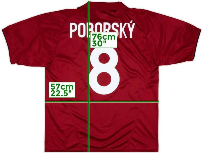 2004-05 Sparta Prague Home Shirt Poborsky #8 - 8/10 - (L)