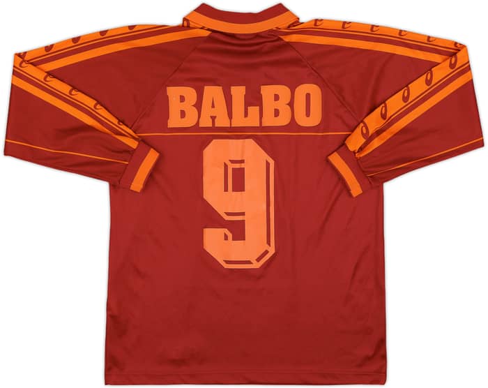 1995-96 Roma Basic Home L/S Shirt Balbo #9 - 8/10 - (S)