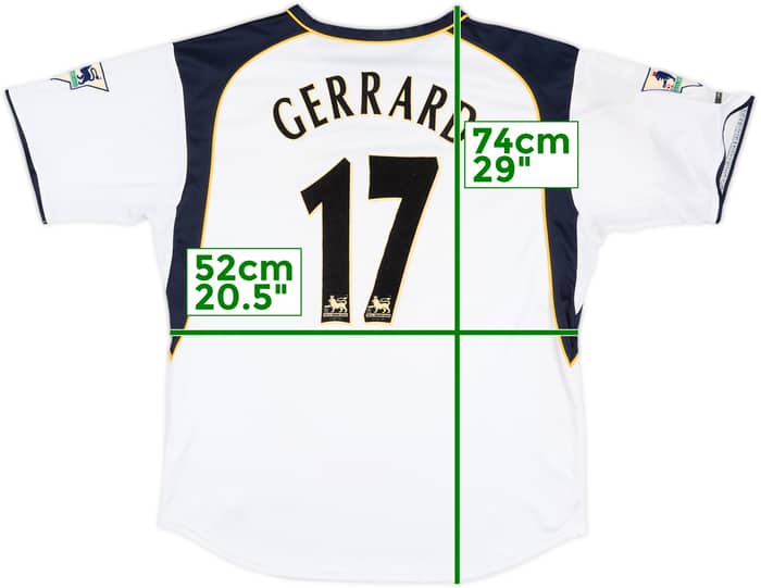 2001-03 Liverpool Camiseta de Visitante Gerrard #17 - 6/10 - (XL)