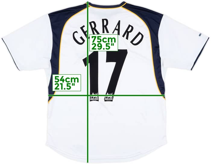 2001-03 Liverpool Away Shirt Gerrard #17 - 8/10 - (L)