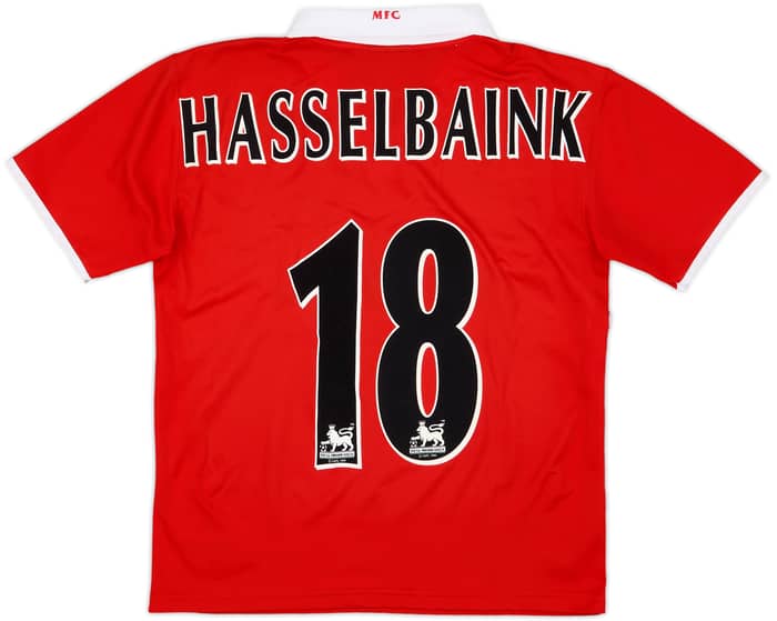2004 Middlesbrough 'Carling Cup Winners' Home Shirt Hasselbaink #18 - 9/10 - (XL.Boys)
