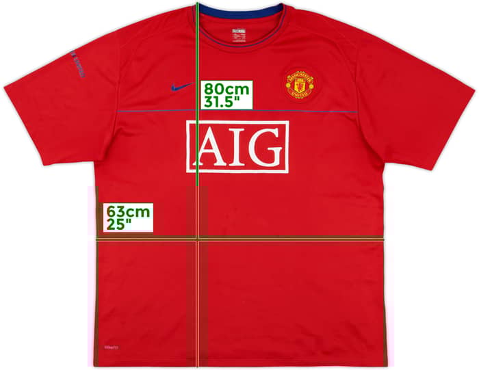 2008-09 Manchester United Nike Training Shirt - 5/10 - (XXL)