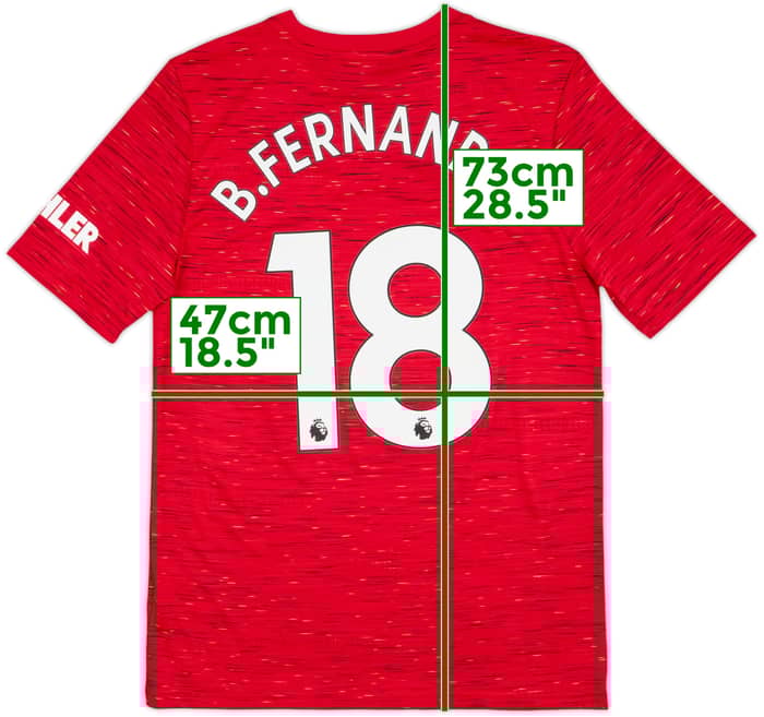 2020-21 Manchester United Home Shirt B.Fernandes #18 - 10/10 - (XL.Boys)