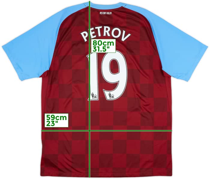 2011-12 Aston Villa Home Shirt Petrov #19 - 8/10 - (XL)