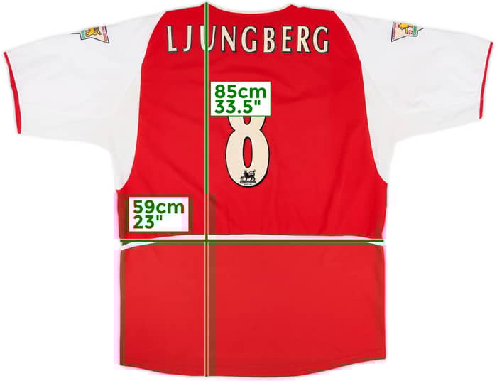 2002-04 Arsenal Home Shirt Ljungberg #8 - 6/10 - (XL)