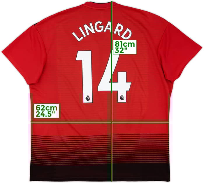 2018-19 Manchester United Home Shirt Lingard #14 - 9/10 - (XL)