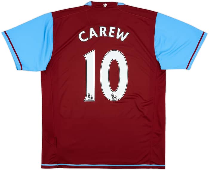 2007-08 Aston Villa Home Shirt Carew #10 - 7/10 - (L)