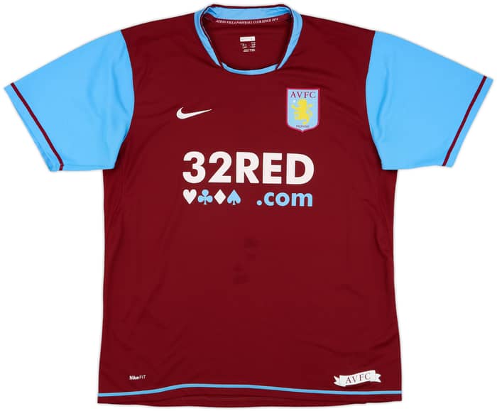 2007-08 Aston Villa Home Shirt Carew #10 - 7/10 - (L)