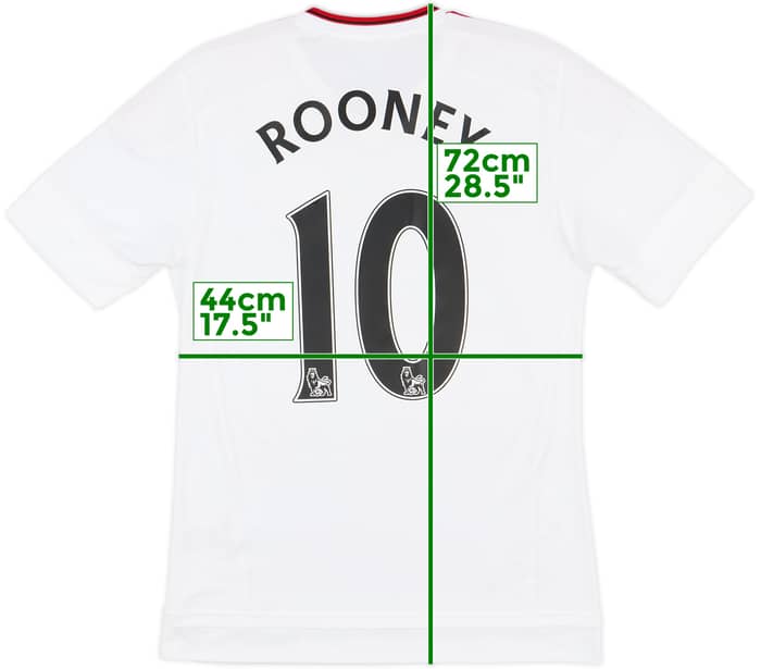 2015-16 Manchester United Away Shirt Rooney #10 - 10/10 - (XS)