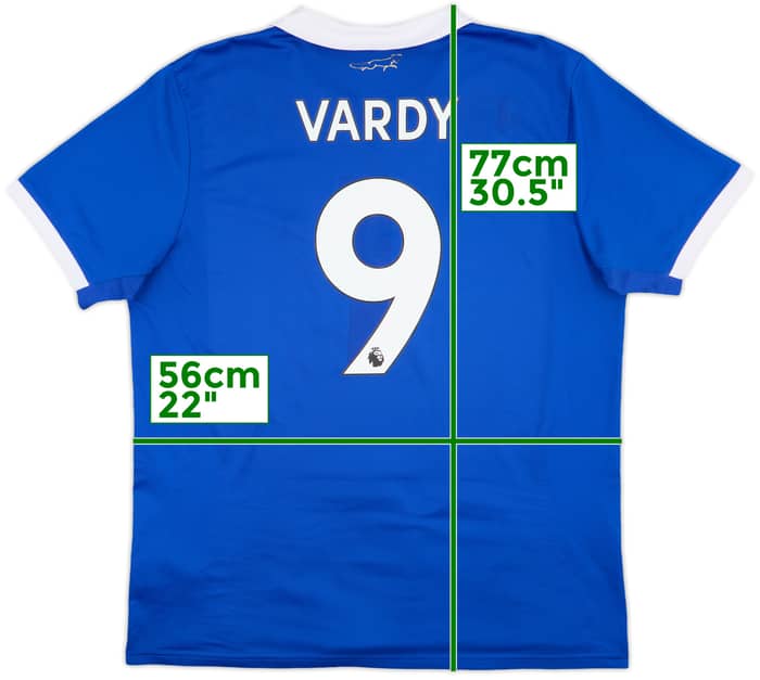 2022-23 Leicester Home Shirt Vardy #9 - 9/10 - (XL)