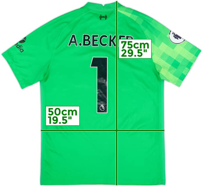 2021-22 Liverpool S/S GK Shirt A.Becker #1 - 6/10 - (M)