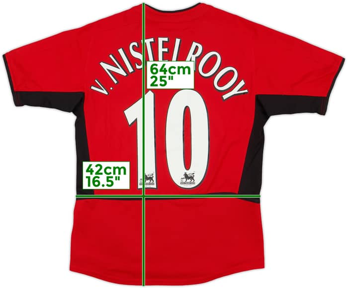 2002-04 Manchester United Home Shirt V.Nistelrooy #10 - 8/10 - (M.Boys)