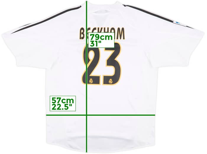 2004-05 Real Madrid Home Shirt Beckham #23 - 7/10 - (L)