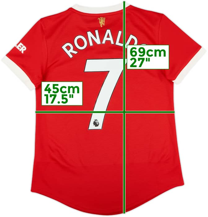 2021-22 Manchester United Home Shirt Ronaldo #7 - 10/10 - (Women's S)