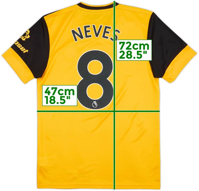 2020-21 Wolves Home Shirt Neves #8 - 10/10 - (S)