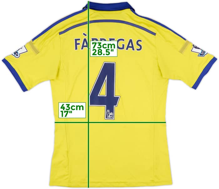 2014-15 Chelsea Away Shirt Fabregas #4 - 7/10 - (S)