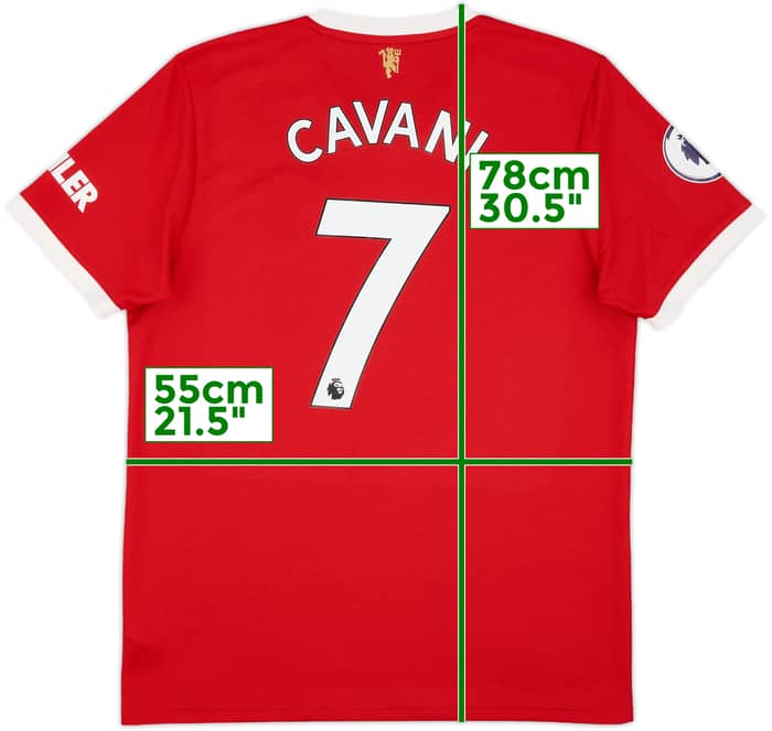 2021-22 Manchester United Home Shirt Cavani #7 - 9/10 - (L)