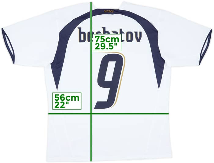 2006-07 Tottenham Home Shirt Berbatov #9 - 8/10 - (L)