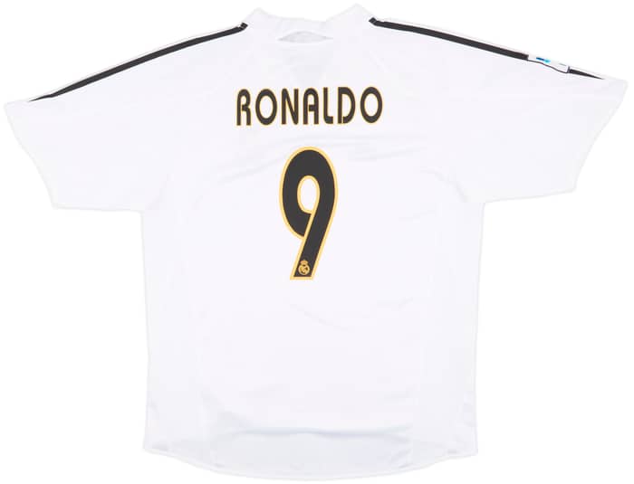 2004-05 Real Madrid Home Shirt Ronaldo #9 - 7/10 - (L)