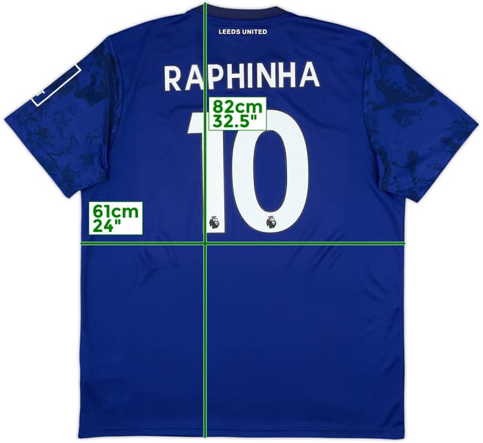 2021-22 Leeds United Away Shirt Raphinha #10 - 9/10 - (XL)