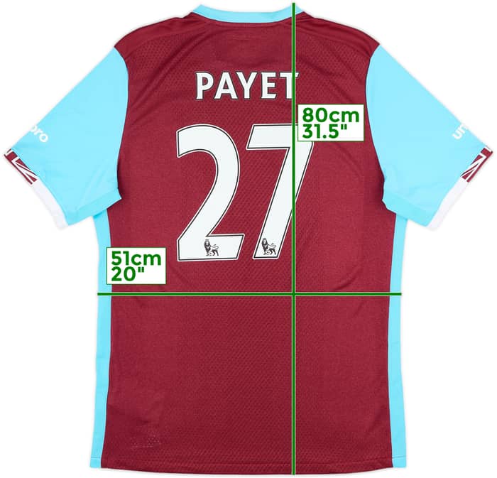 2016-17 West Ham Home Shirt Payet #27 - 10/10 - (L)