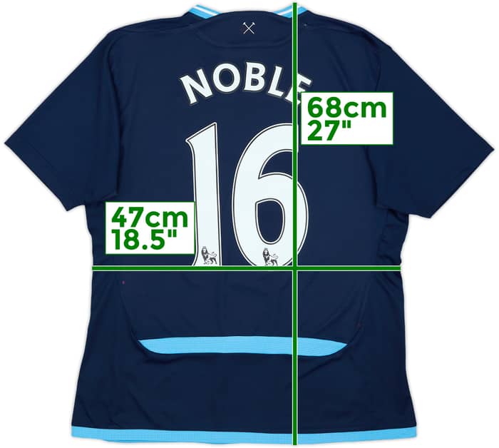 2009-10 West Ham Away Shirt Noble #16 - 7/10 - (XL.Boys)