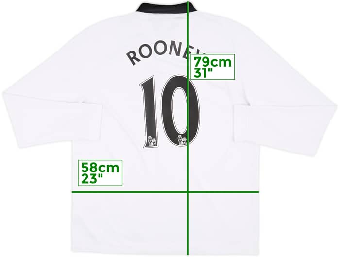 2014-15 Manchester United Away L/S Shirt Rooney #10 - 9/10 - (XL)