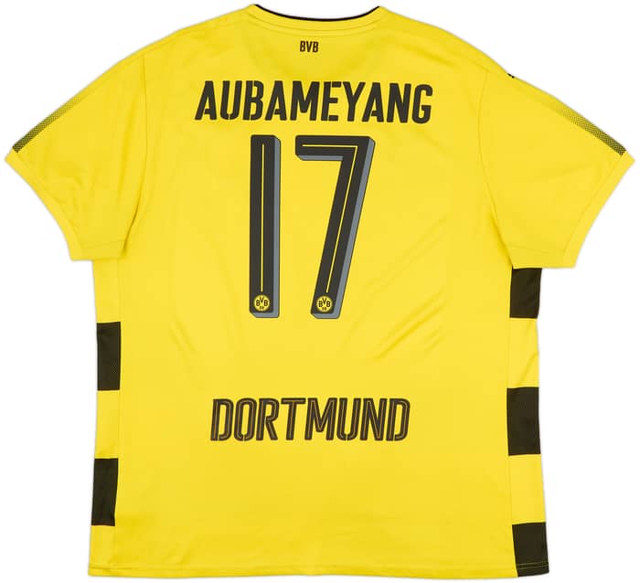 2017-18 Borussia Dortmund Home Shirt Aubameyang #17 - 8/10 - (XXL)