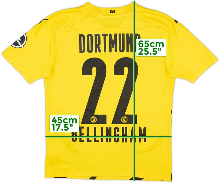 2020-21 Borussia Dortmund Home Shirt Bellingham #22 - 8/10 - (S)