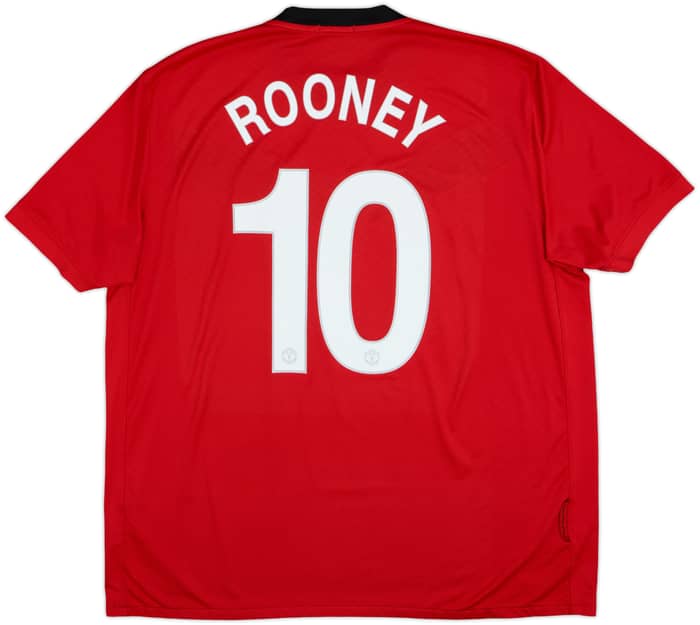 2009-10 Manchester United Home Shirt Rooney #10 - 9/10 - (XXL)