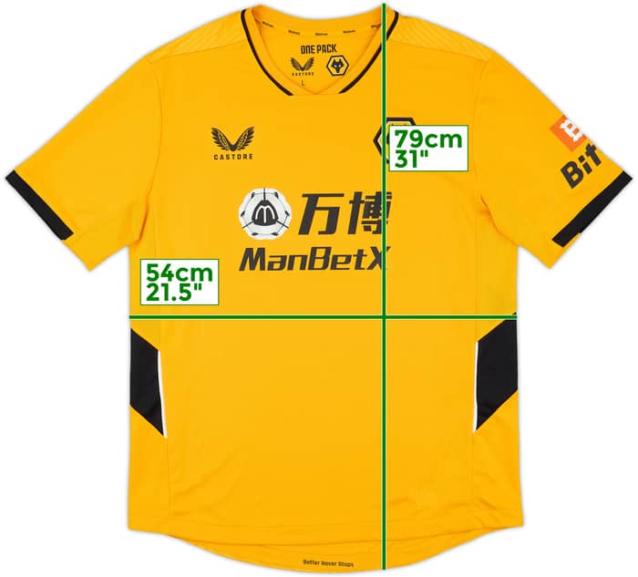2021-22 Wolves Home Shirt - 9/10 - (L)