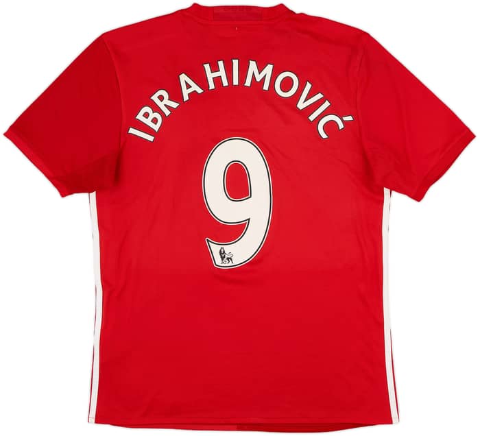 2016-17 Manchester United Home Shirt Ibrahimovic #9 - 7/10 - (M)