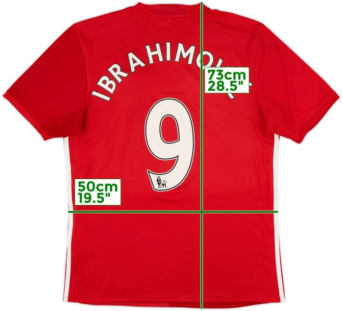 2016-17 Manchester United Home Shirt Ibrahimovic #9 - 7/10 - (M)