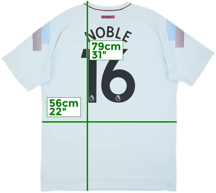 2018-19 West Ham Third Shirt Noble #16 - 9/10 - (XL)