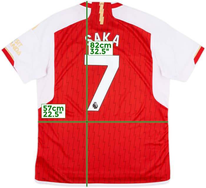 2023-24 Arsenal Home Shirt Saka #7 - 8/10 - (XL)