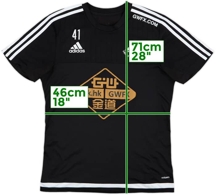 2015-16 Swansea Player Issue adidas Training Shirt #41 - 8/10 - (M)