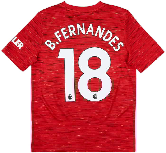2020-21 Manchester United Home Shirt B.Fernandes #18 - 10/10 - (L.Boys)